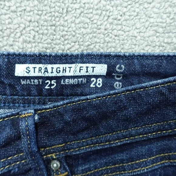 edc by Esprit Jeans Womens  Size W25/L28 Dark Blue Straight Fit Denim Low-Rise - Picture 6 of 9